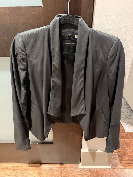 Alice + Olivia Jackets & Blazers - Alice + Olivia Black Leather Jacket
